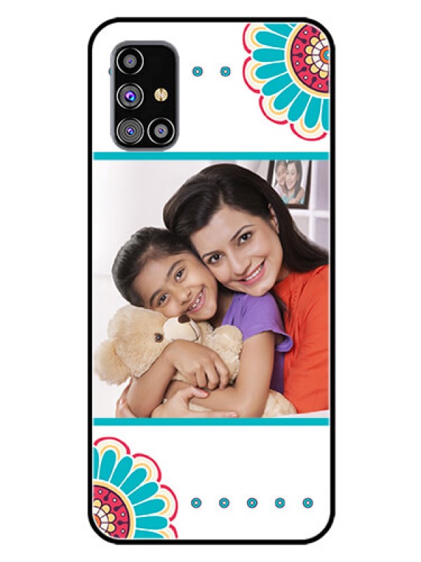 Custom Galaxy M31S Custom Glass Phone Case  - Flower Design