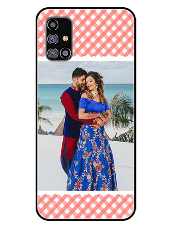 Custom Galaxy M31S Personalized Glass Phone Case  - Pink Pattern Design