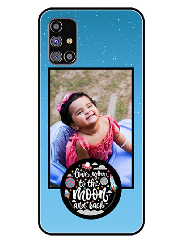 Custom Galaxy M31S Custom Glass Mobile Case  - Wave Pattern Colorful Design