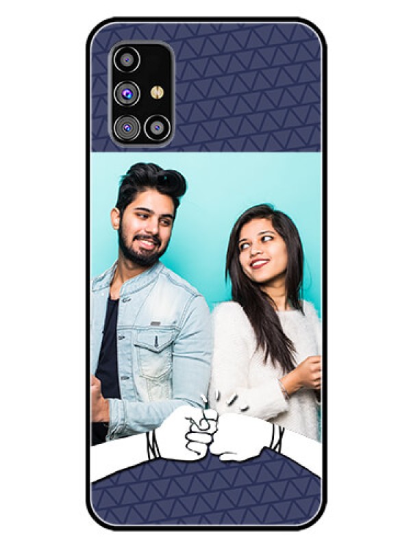 Custom Galaxy M31S Photo Printing on Glass Case  - with Best Friends Design  