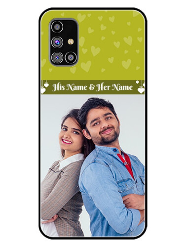 Custom Galaxy M31S Custom Glass Phone Case  - You & Me Heart Design