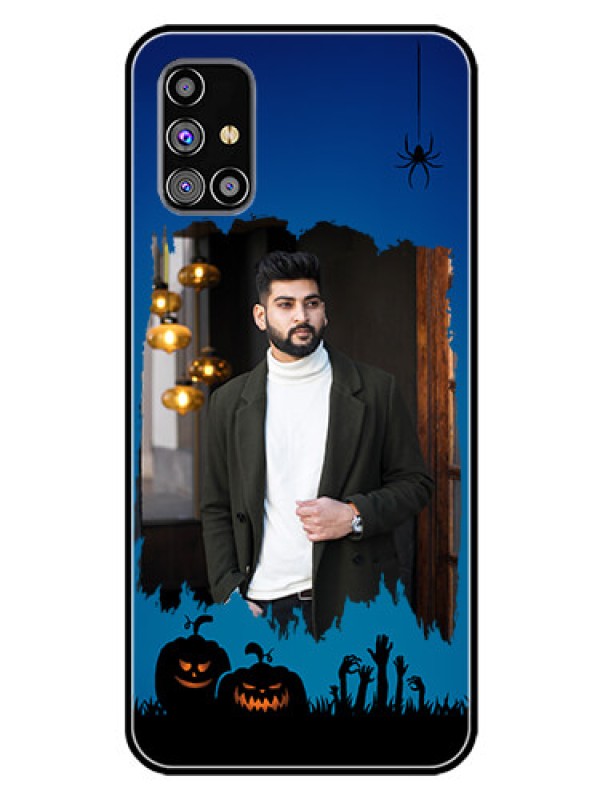 Custom Galaxy M31S Photo Printing on Glass Case  - with pro Halloween design 