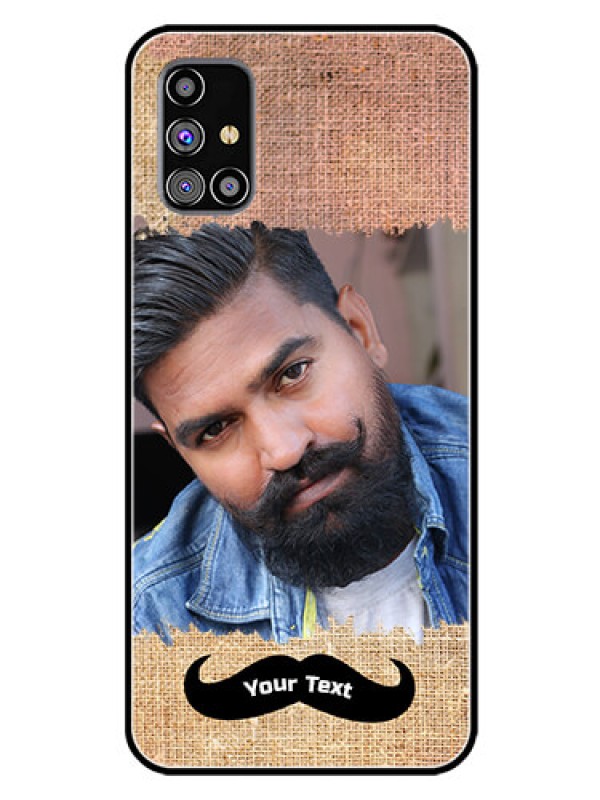 Custom Galaxy M31S Personalized Glass Phone Case  - with Texture Design