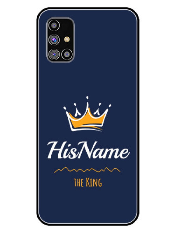 Custom Galaxy M31S Glass Phone Case King with Name