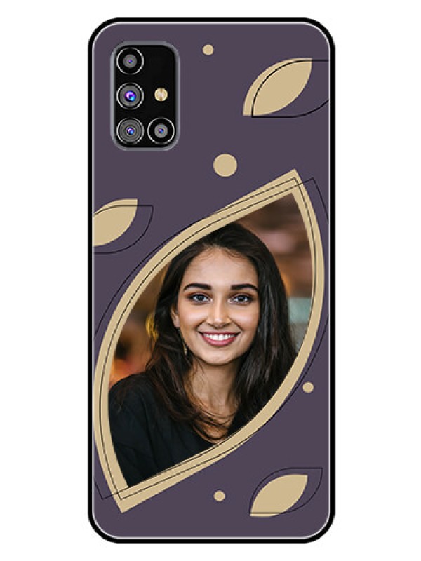 Custom Galaxy M31S Custom Glass Mobile Case - Falling Leaf Design