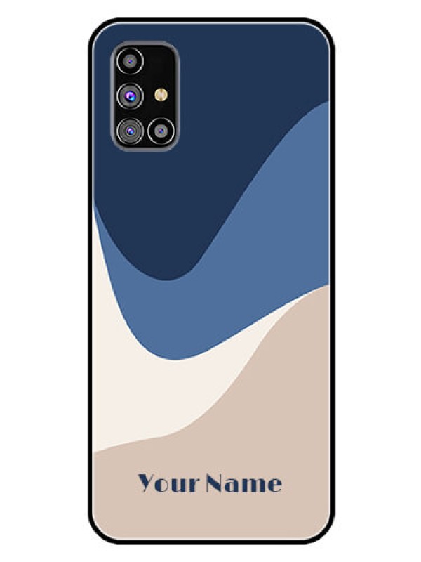 Custom Galaxy M31S Custom Glass Phone Case - Abstract Drip Art Design