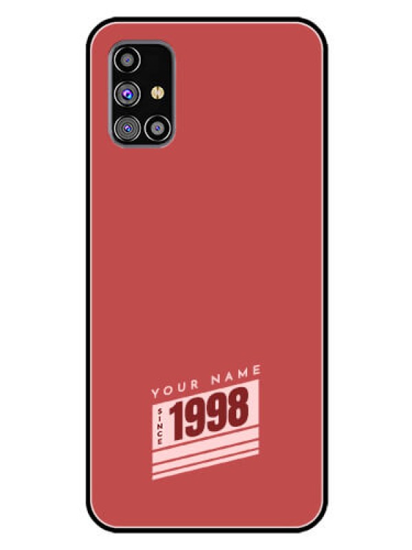 Custom Galaxy M31S Custom Glass Phone Case - Red custom year of birth Design