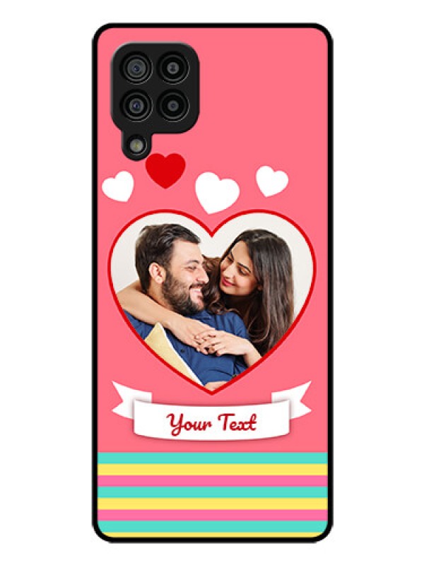 Custom Galaxy M32 4G Prime Edition Photo Printing on Glass Case - Love Doodle Design