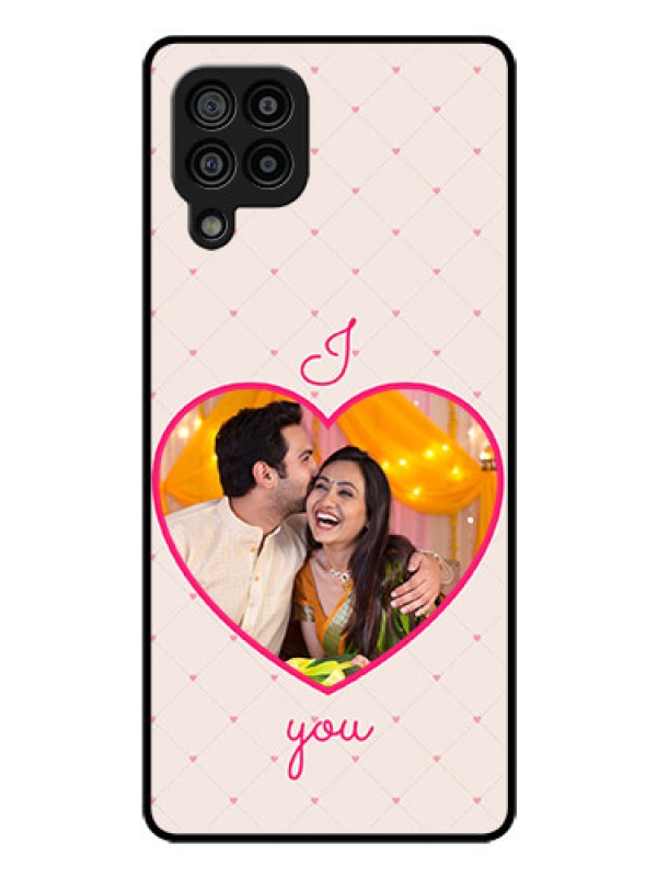 Custom Galaxy M32 4G Prime Edition Custom Glass Mobile Case - Heart Shape Design