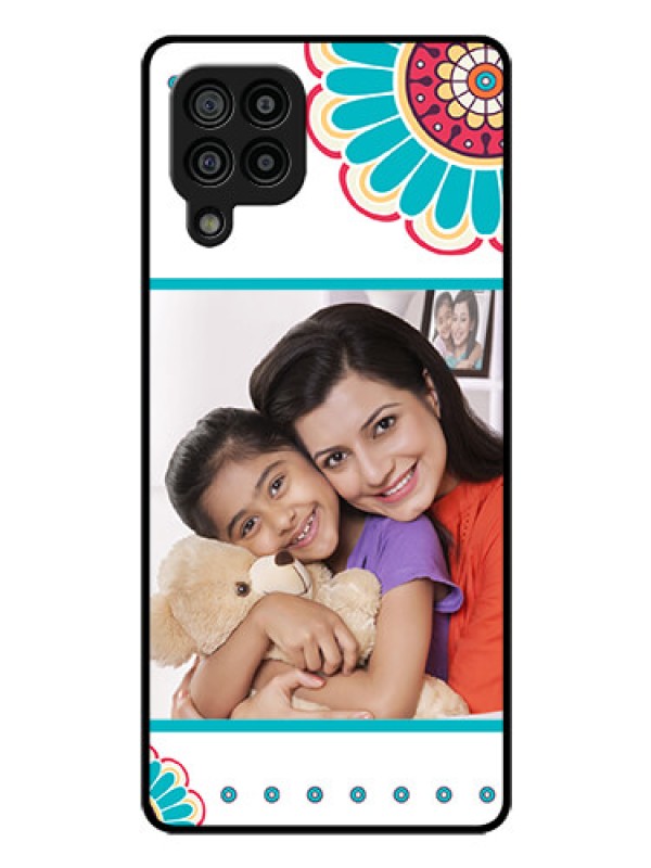 Custom Galaxy M32 4G Prime Edition Custom Glass Phone Case - Flower Design