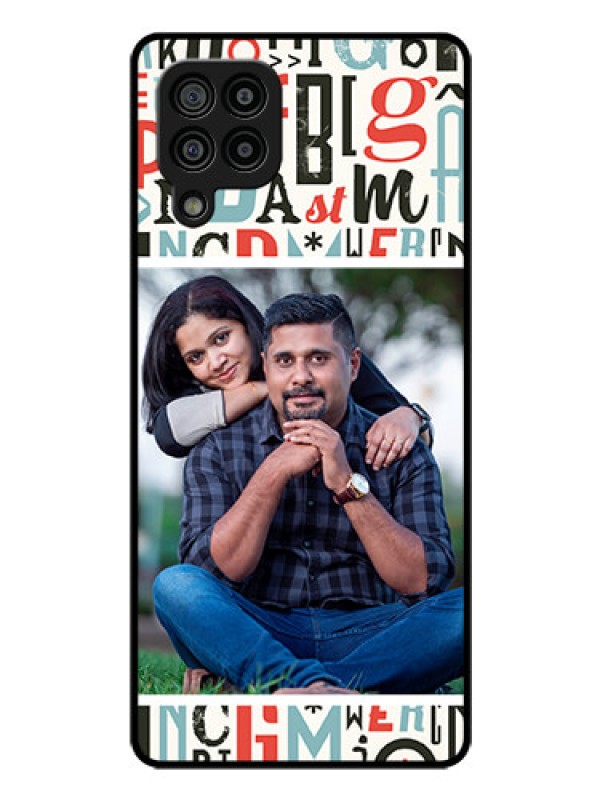 Custom Galaxy M32 4G Prime Edition Personalized Glass Phone Case - Alphabet Design