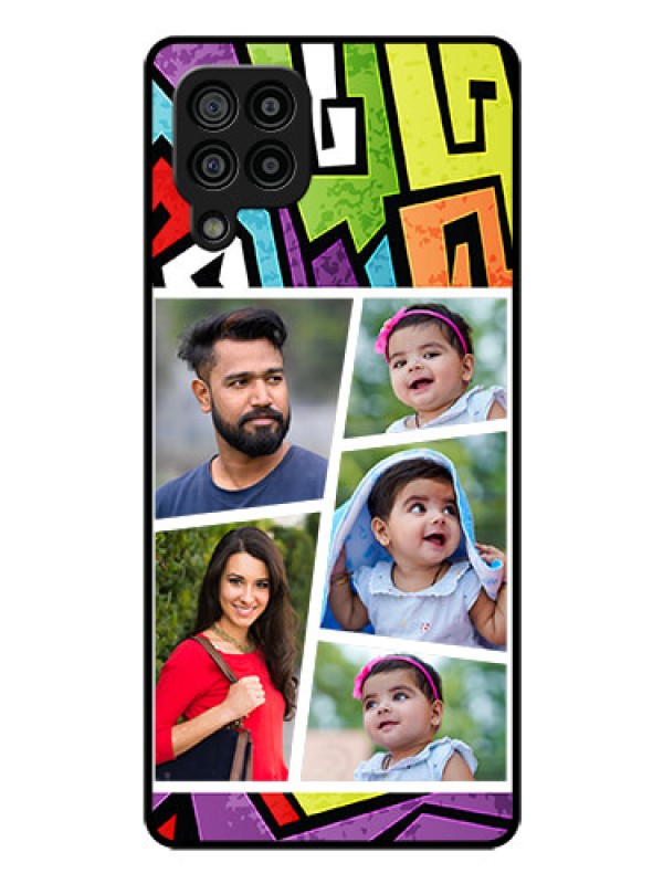 Custom Galaxy M32 4G Prime Edition Custom Glass Phone Case - Graffiti pattern Design