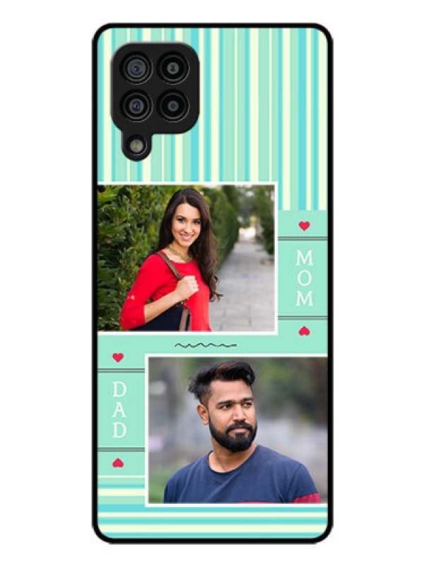 Custom Galaxy M32 4G Prime Edition Custom Glass Phone Case - Mom & Dad Pic Design