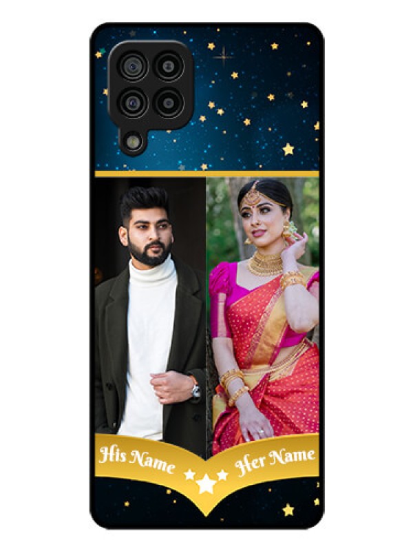 Custom Galaxy M32 4G Prime Edition Custom Glass Phone Case - Galaxy Stars Backdrop Design