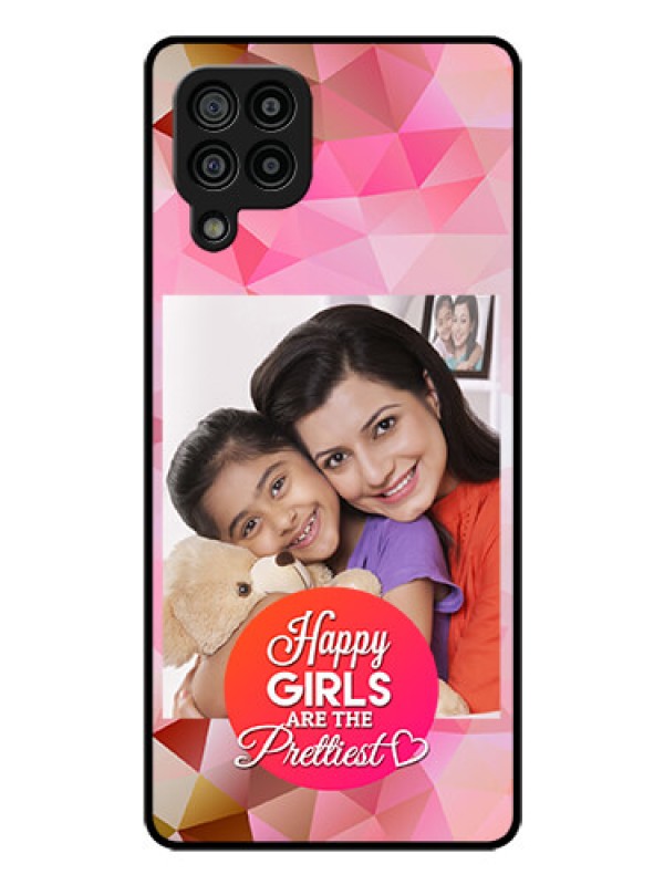 Custom Galaxy M32 4G Prime Edition Photo Printing on Glass Case - Abstract Triangle Design