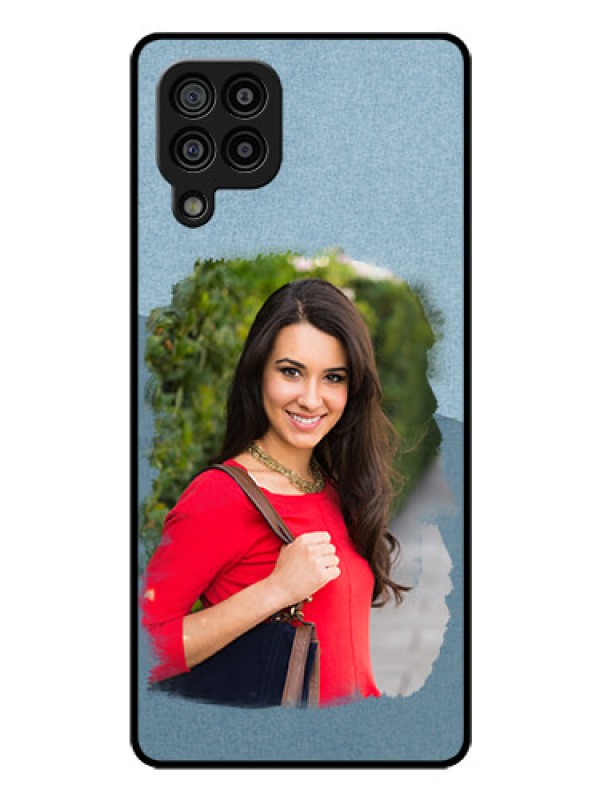 Custom Galaxy M32 4G Prime Edition Custom Glass Mobile Case - Grunge Line Art Design