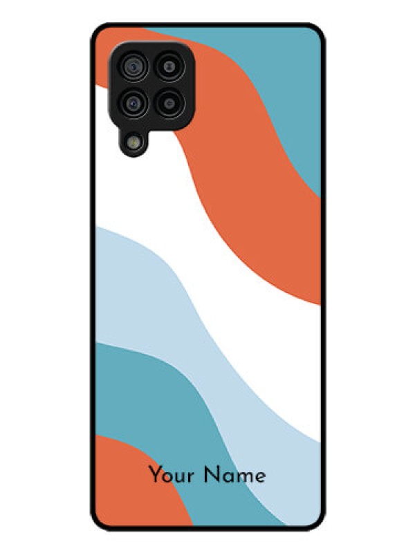 Custom Galaxy M32 4G Prime Edition Custom Glass Mobile Case - coloured Waves Design