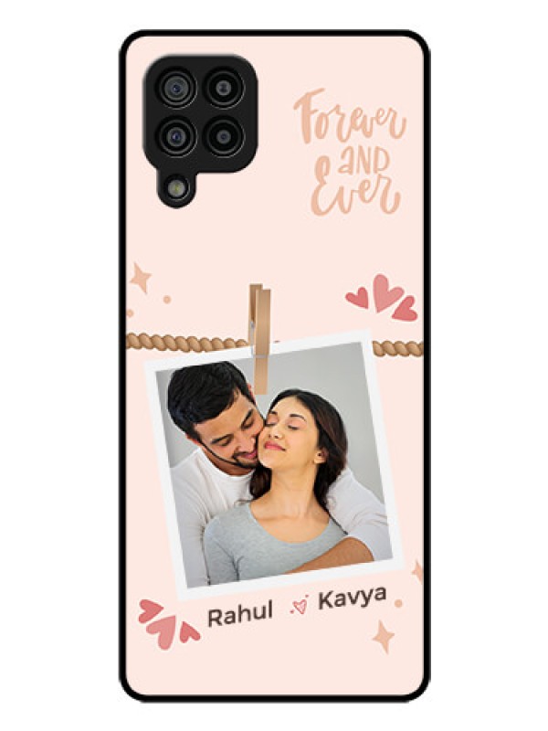 Custom Galaxy M32 4G Prime Edition Custom Glass Phone Case - Forever and ever love Design