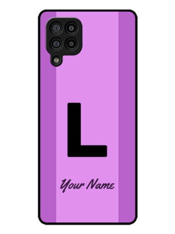 Custom Galaxy M32 4G Prime Edition Custom Glass Phone Case - Tricolor custom text Design