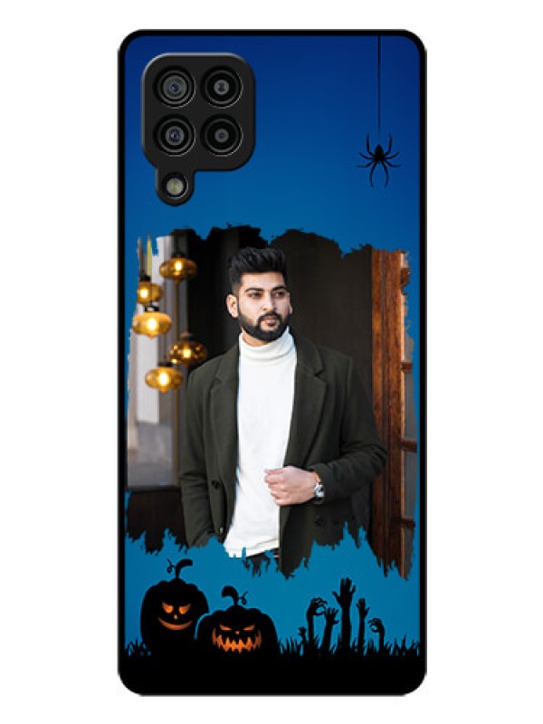 Custom Galaxy M32 4G Photo Printing on Glass Case  - with pro Halloween design 