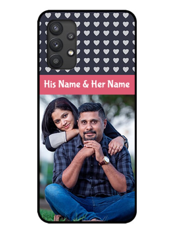 Custom Galaxy M32 5G Custom Glass Mobile Case - Love Symbols Design