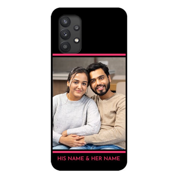 Galaxy M32 5G Custom Glass Mobile Case - with Add Text Design
