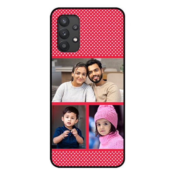 Galaxy M32 5G Personalized Glass Phone Case - Bulk Pic Upload Design