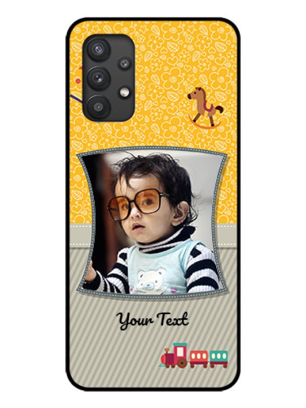 Custom Galaxy M32 5G Personalized Glass Phone Case - Baby Picture Upload Design
