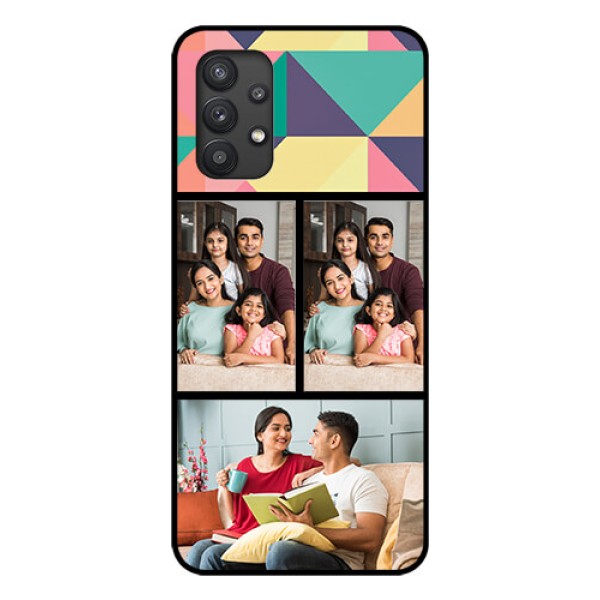 Galaxy M32 5G Custom Glass Phone Case - Bulk Pic Upload Design