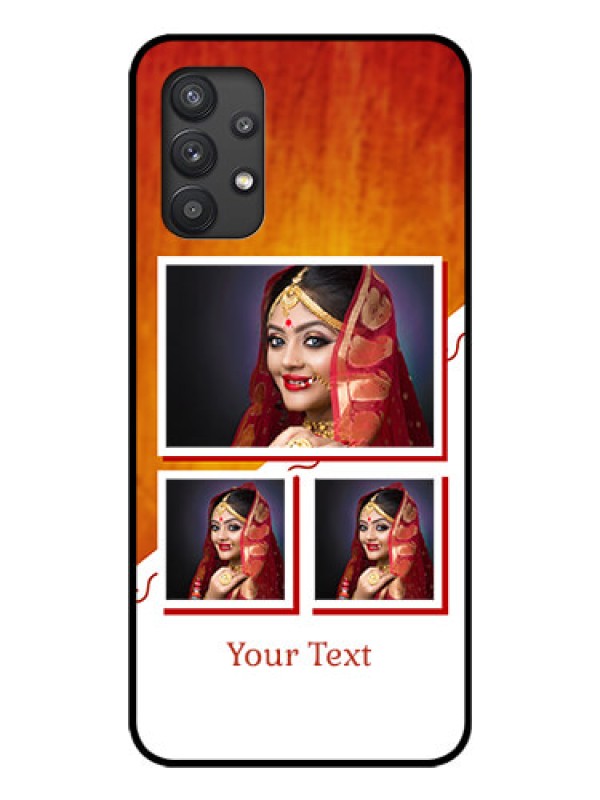 Custom Galaxy M32 5G Custom Glass Phone Case - Wedding Memories Design