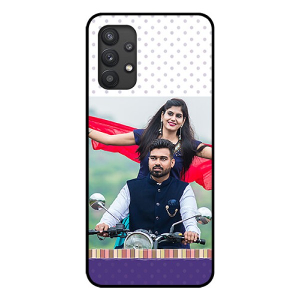 Galaxy M32 5G Photo Printing on Glass Case - Cute Family Design