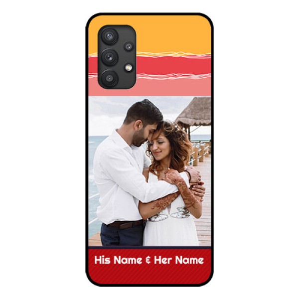Galaxy M32 5G Custom Glass Mobile Case - Colorful Case Design