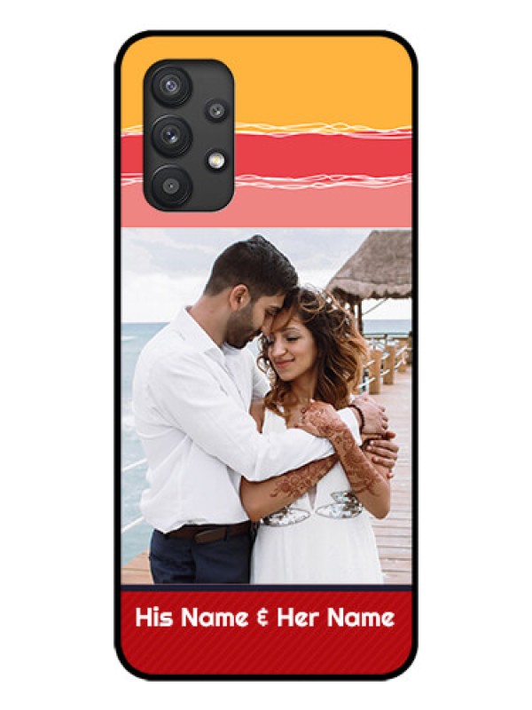 Custom Galaxy M32 5G Custom Glass Mobile Case - Colorful Case Design