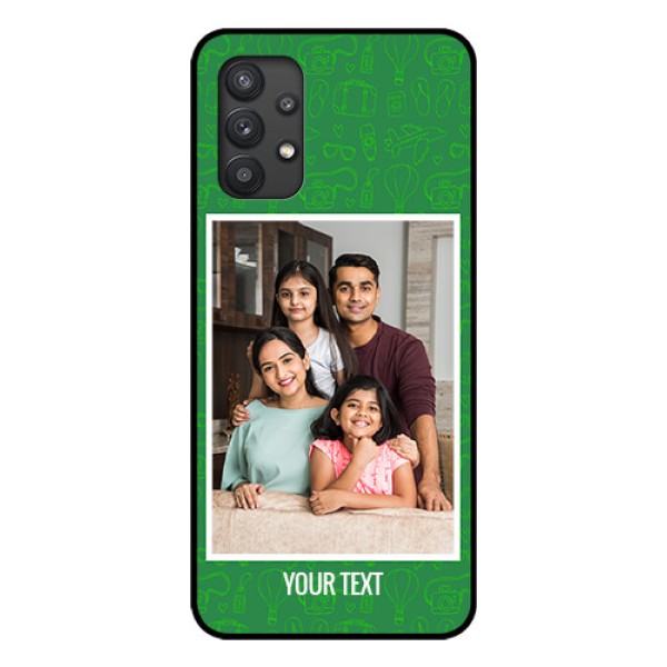 Galaxy M32 5G Personalized Glass Phone Case - Picture Upload Design