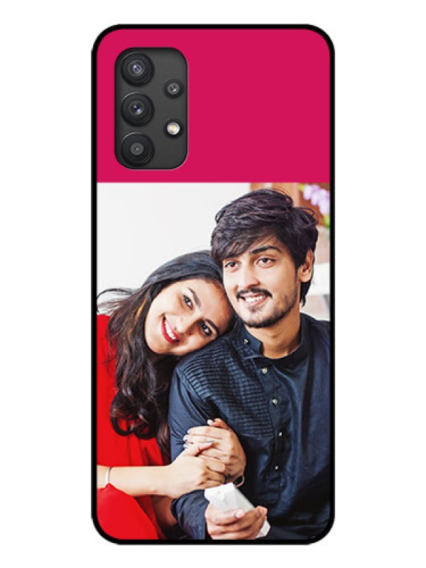 Custom Galaxy M32 5G Custom Glass Mobile Case - Anniversary Cover Design