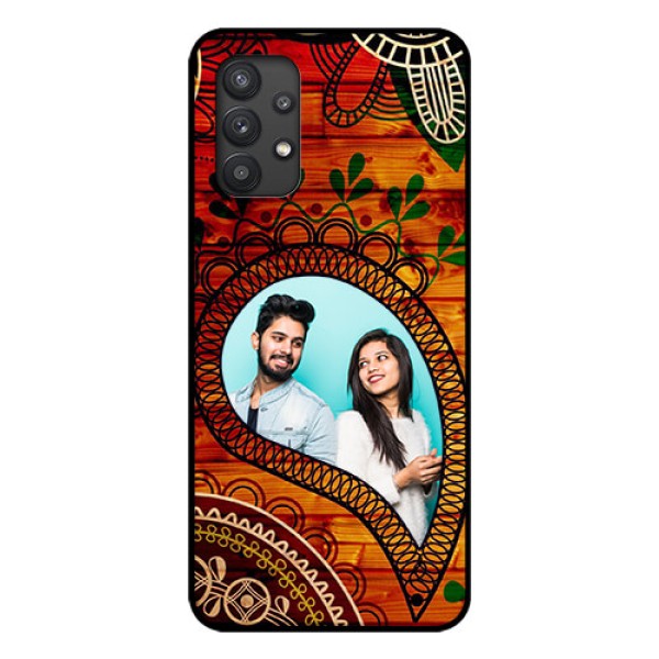 Galaxy M32 5G Personalized Glass Phone Case - Abstract Colorful Design