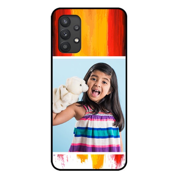 Galaxy M32 5G Personalized Glass Phone Case - Multi Color Design