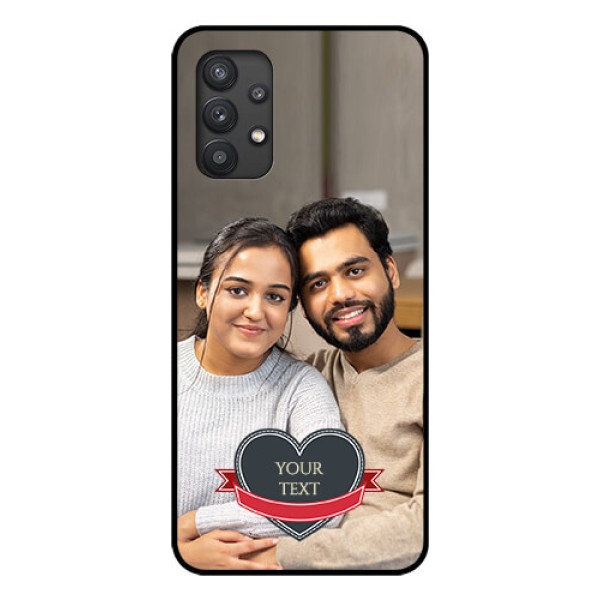 Galaxy M32 5G Custom Glass Phone Case - Just Married Couple Design Galaxy M32 5G Custom Glass Phone Case - Just Married Couple Design
