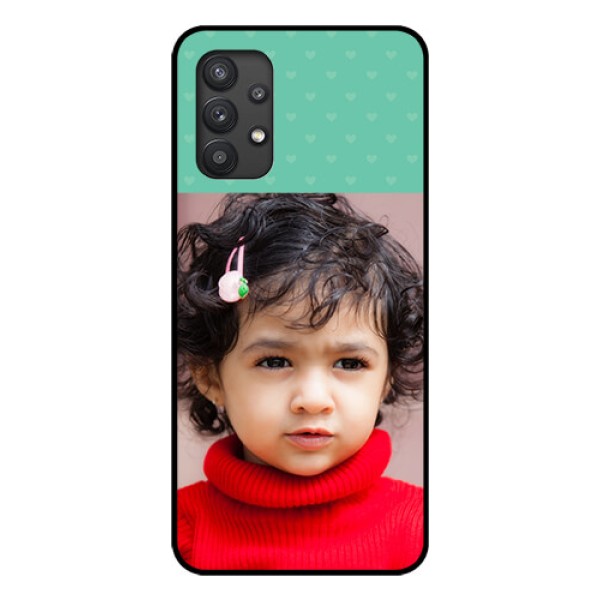 Galaxy M32 5G Custom Glass Phone Case - Lovers Picture Design