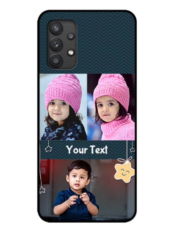 Custom Galaxy M32 5G Custom Glass Mobile Case - Hanging Stars Design