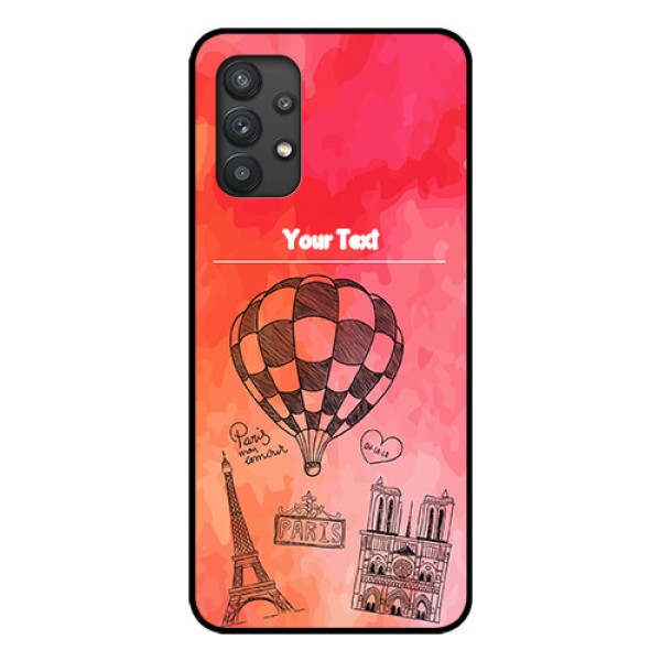 Galaxy M32 5G Custom Glass Phone Case - Paris Theme Design