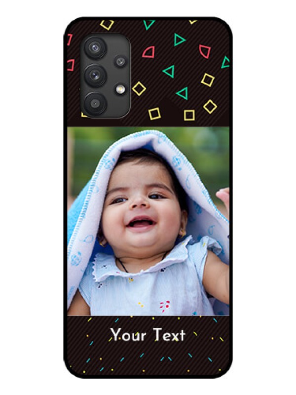 Custom Galaxy M32 5G Custom Glass Phone Case - with confetti birthday design