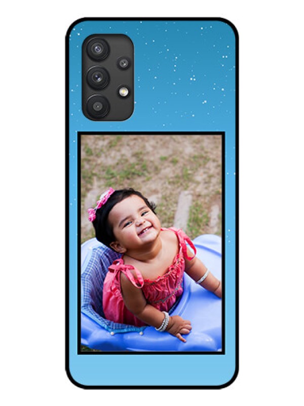 Custom Galaxy M32 5G Custom Glass Mobile Case - Wave Pattern Colorful Design