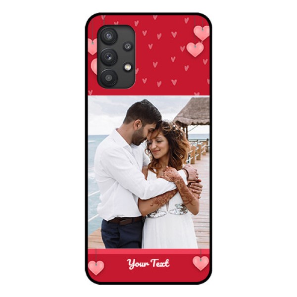 Galaxy M32 5G Custom Glass Phone Case - Valentines Day Design