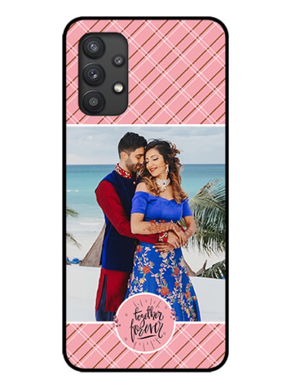 Custom Galaxy M32 5G Personalized Glass Phone Case - Together Forever Design