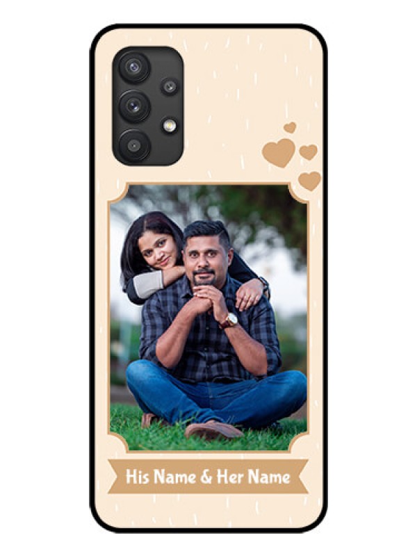 Custom Galaxy M32 5G Custom Glass Phone Case - with confetti love design