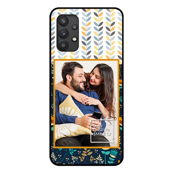 Galaxy M32 5G Custom Glass Mobile Case - Pattern Design