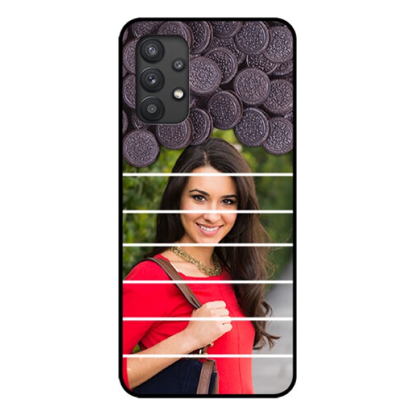 Galaxy M32 5G Custom Glass Phone Case - with Oreo Biscuit Design Galaxy M32 5G Custom Glass Phone Case - with Oreo Biscuit Design