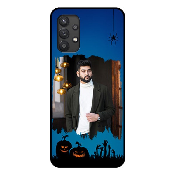 Galaxy M32 5G Photo Printing on Glass Case - with pro Halloween design