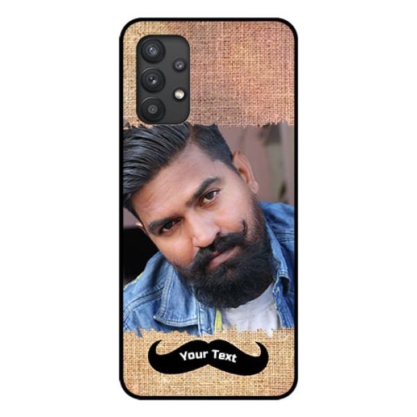 Galaxy M32 5G Personalized Glass Phone Case - with Texture Design